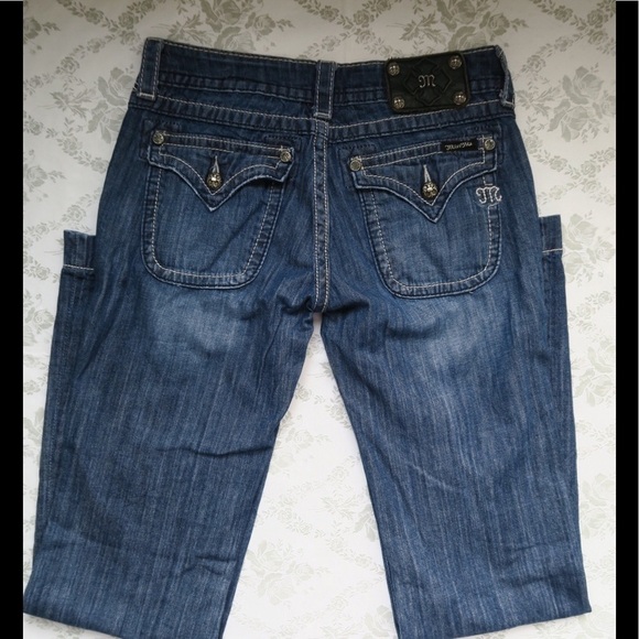 Miss Me jeans sz 27 x 32 wide leg - Picture 2 of 5